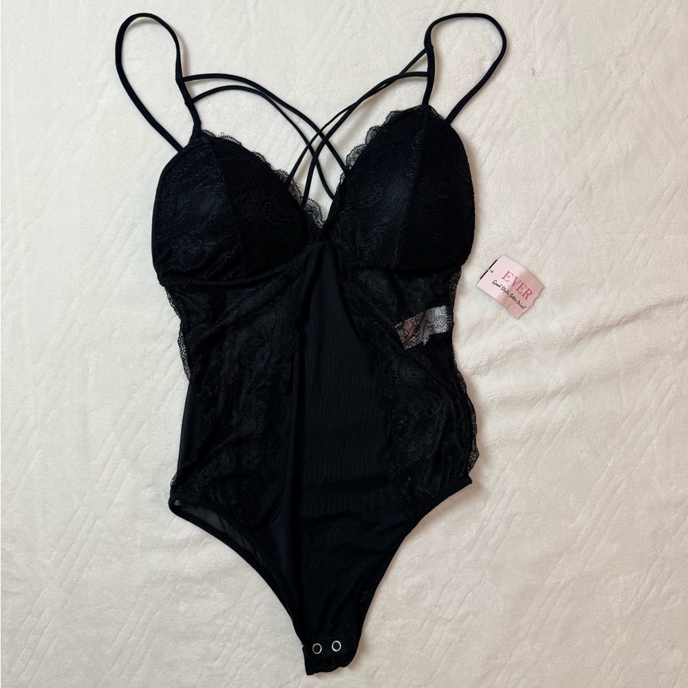Kathy Women’s S/M Sexy Bodysuit Lingerie One Piece Babydoll  Teddy Snap Lace